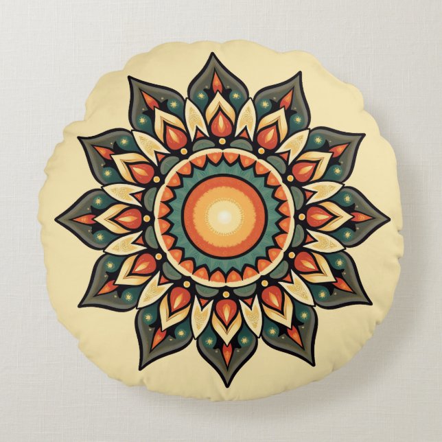 Round Mandala Cushion (Front)