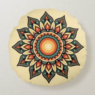 Round Mandala Round Cushion