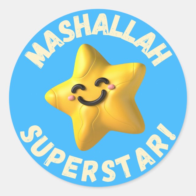  Round Mashallah stickers (Front)