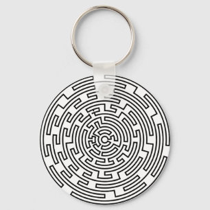 Round Maze Key Ring