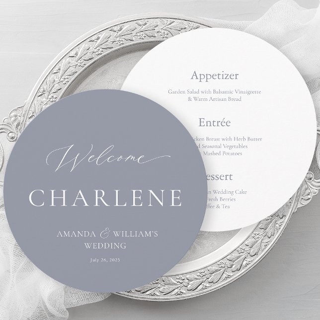 Round Menu with Guest Name | Luxury Wedding (Creator Uploaded)
