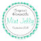 Round Mint Jelly green jam jar top food label