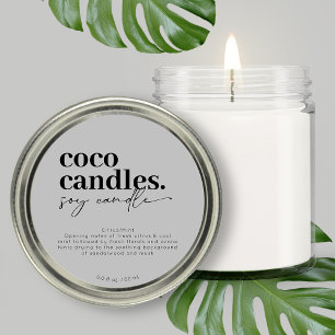 Round Modern Candle Label