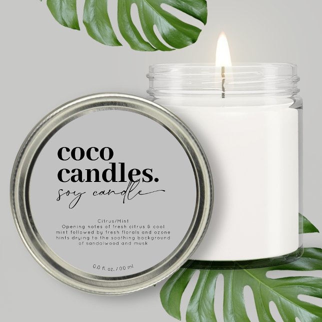 Round Modern Candle Label (Creator Uploaded)