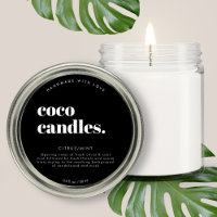 Round Modern Candle Label