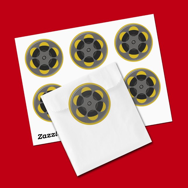 Round Movie Reel Classic Round Sticker (Creator Uploaded)