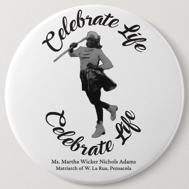 Round Ms. Martha Matriarch Button (Front)