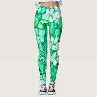 Round neven shapes like seeds, mint to green tones