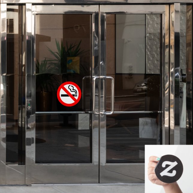 Round No Smoking Home or Business (Office Door)