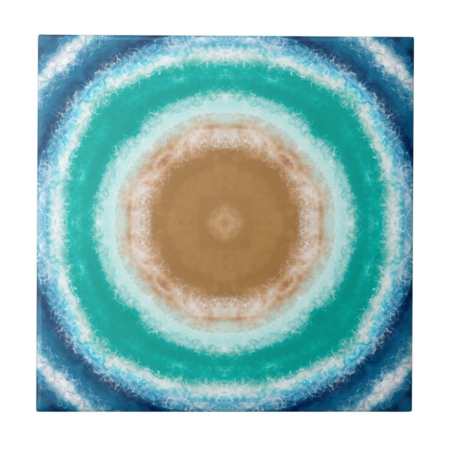 Round Ocean Waves  Tile (Front)