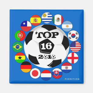 Round Of 16 Team Flags Magnet World Cup