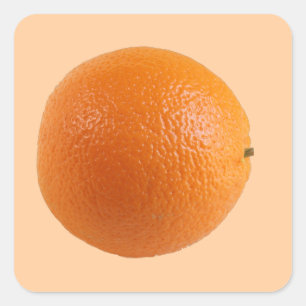 Round Orange Fresh Fruit Photo  Square Sticker