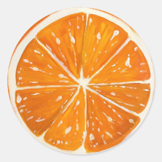 Round Orange Sticker