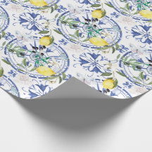 Round,ornate ,Spanish tile ,mediterranean ,lemon,