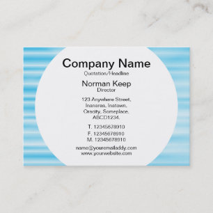 Round Panel - Corrugated Blue Business Card