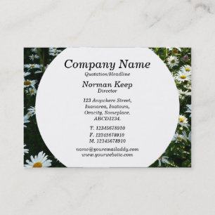 Round Panel - Daisies Business Card