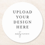 Round Paper Coaster<br><div class="desc">Customise your design in Templett. After you are done editing,  download your file in a JPG format (don't forget to turn on the bleed option). Upload your design here by clicking on the blue "Personalise" button.</div>