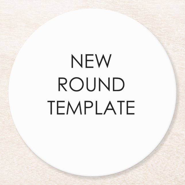 Round Paper Coaster Template (Front)