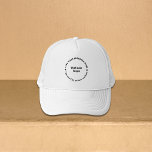 Round Pattern Business Brand Texts on Trucker Hat<br><div class="desc">Round pattern of business brand texts on trucker hat. Customise it to put your business name to build brand name awareness. You can give it as giveaway item or gift to your customer. You can include it in your marketing materials to advertise your business or in your promotional products to...</div>