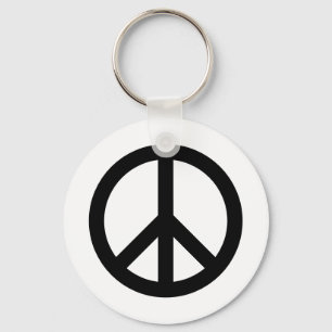 Round peace symbol keychain in custom colours