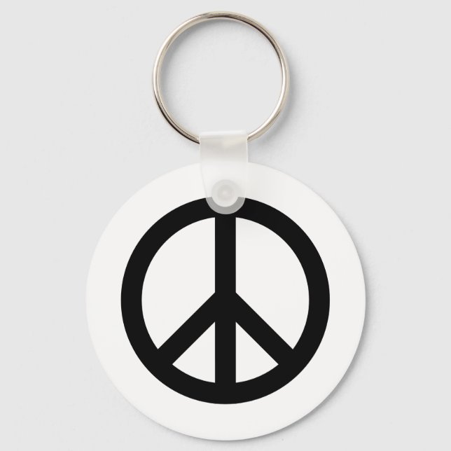 Round peace symbol keychain in custom colours (Front)