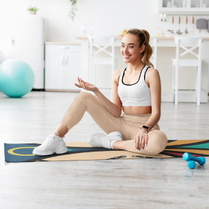 round pende tribal yoga mat