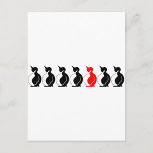 Round Penguin group Postcard