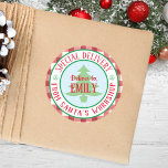 Round Personalised Special Delivery Christmas Classic Round Sticker<br><div class="desc">My special delivery stickers are perfect to keep your kids in the spirit of Christmas. Place on gifts and watch your little ones surprise.</div>