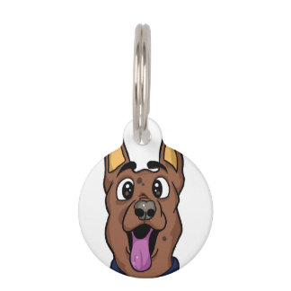 Round pet tag
