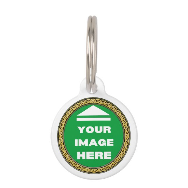 Round Pet Tag - Personalised - Add Image / Text (Front)