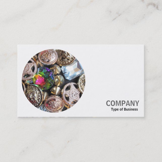 Round Photo - Bling Business Card (Front)