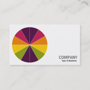 Round Photo - Colour Segments 02 Business Card