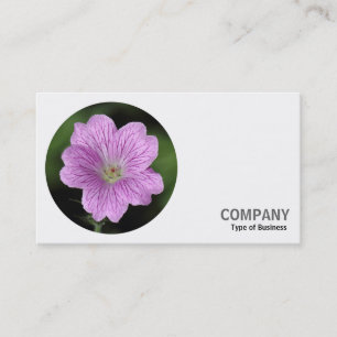 Round Photo - Geranium Business Card