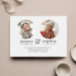 Round Photo Joint Birthday Invitation<br><div class="desc">A modern joint Birthday invitation featuring 2 of your own photos.</div>