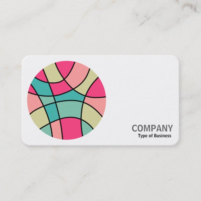 Round Photo - Round Colour Abstract 160422(06) Business Card (Front)