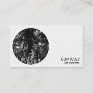 Round Photo - Woodland Canopy B&W Business Card