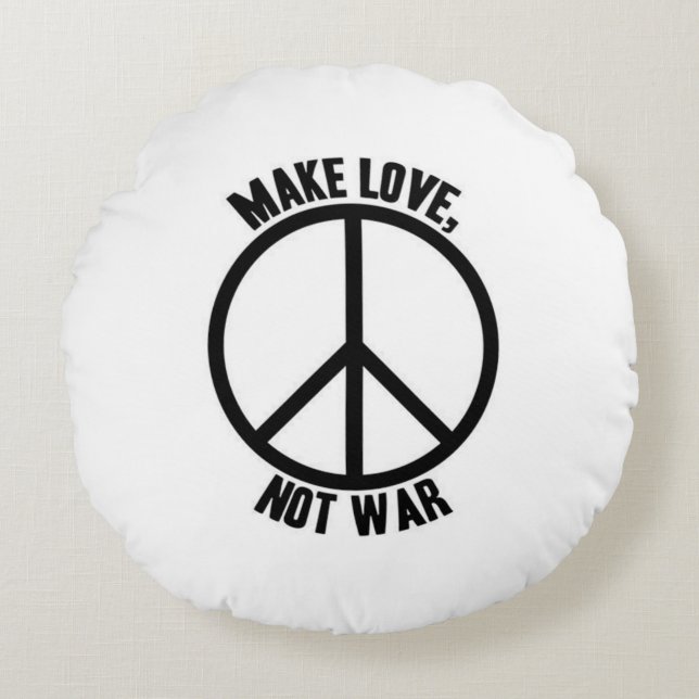 Round pillow black & white (Front)