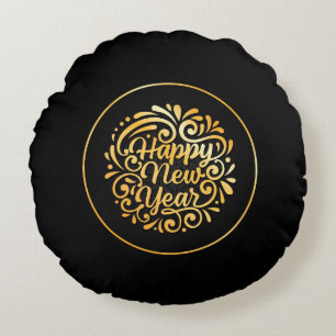 Round Pillow- Happy New Year 2026 Round Cushion