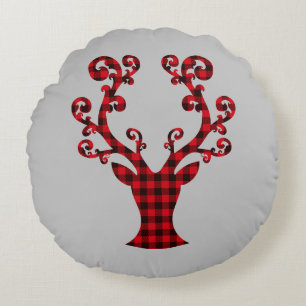 Round Pillow-Holiday Deer Cushion