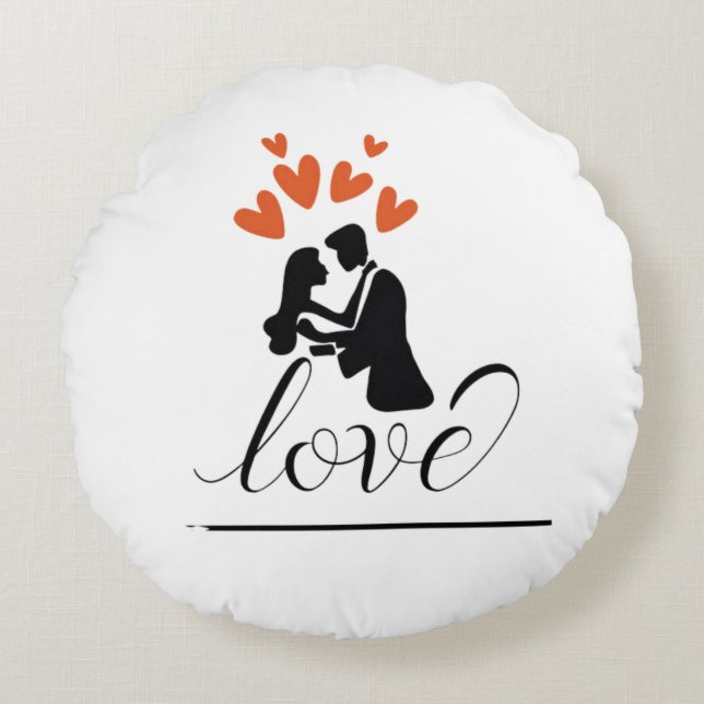 Round Pillow - Wedding Anniversary (Front)
