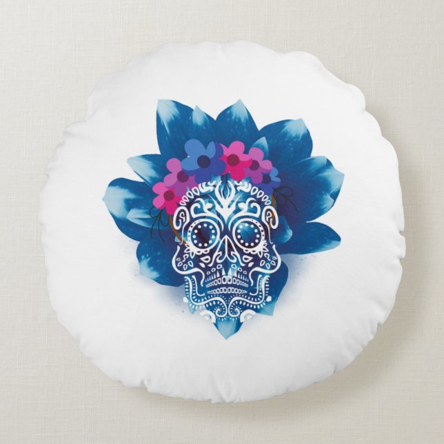 Round Pillow with "Sweet Sweet Psycho" design (Front)