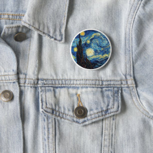 Round pin of Van Gogh's Starry Night
