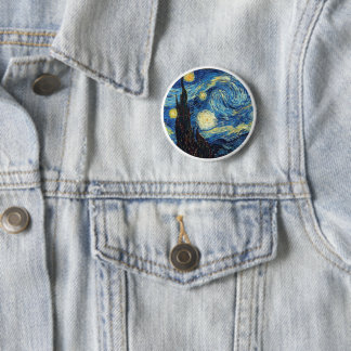 Round pin of Van Gogh's Starry Night