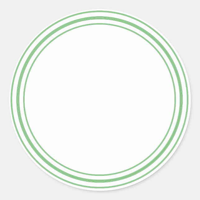 ROUND Plain STICKER with BORDER - Greetings Lables (Front)