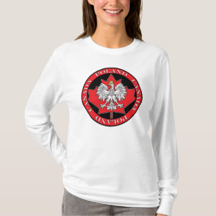 Round Poland Canada Leaf T-Shirt