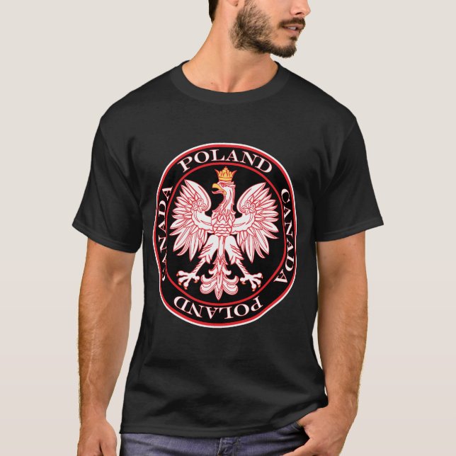 Round Poland Canada Red Eagle T-Shirt (Front)