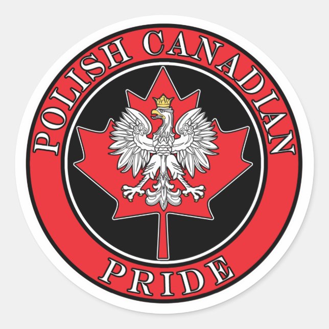 Round Polish Canadian Classic Round Sticker (Front)