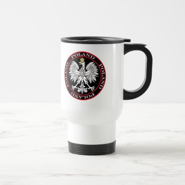 Round Polish Eagle Travel Mug (Right)
