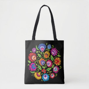 Round Polish folklore composition  Tote Bag
