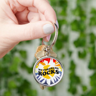 Round premium keychain for tennis fans only